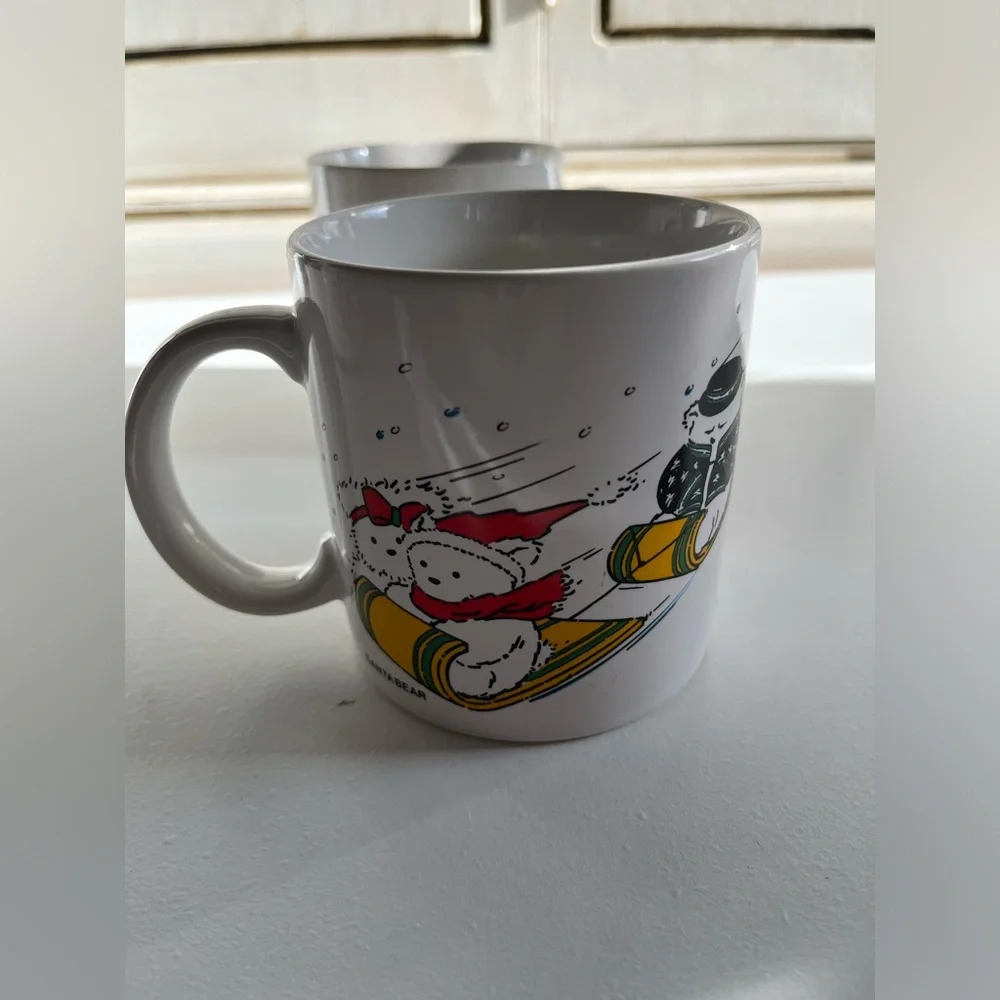 Vintage 1988 Santa Bear & His Polar Club Dayton Hudson Set Of 4 Mugs Cups